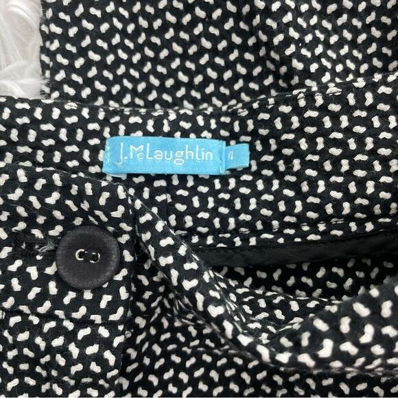 J. McLaughlin Embroidered Printed High Waist Cropped Straight Leg Pants - Picture 4 of 5